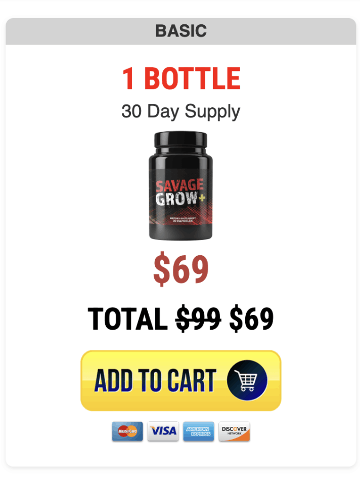Savage Grow Plus two bottles